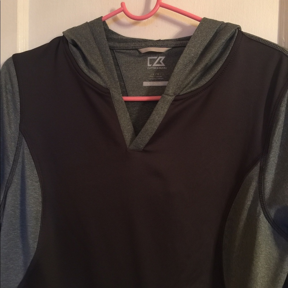 Cutter And Buck DryTrc Women’s Pullover Hoodie Size Large Gray